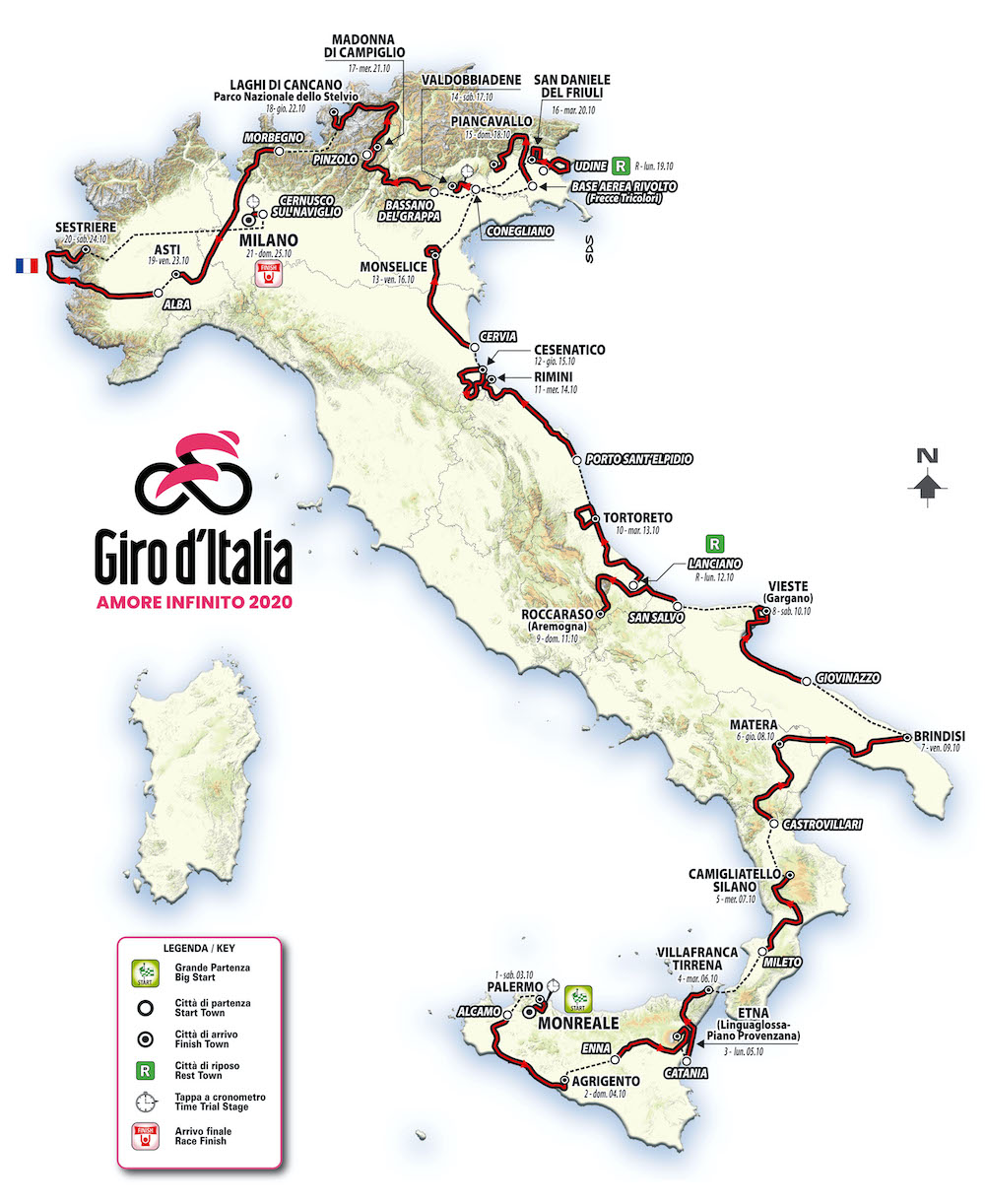 Trase giro di italia 